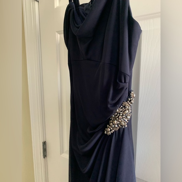 Alex Evenings navy blue gown size 10 - Picture 3 of 4